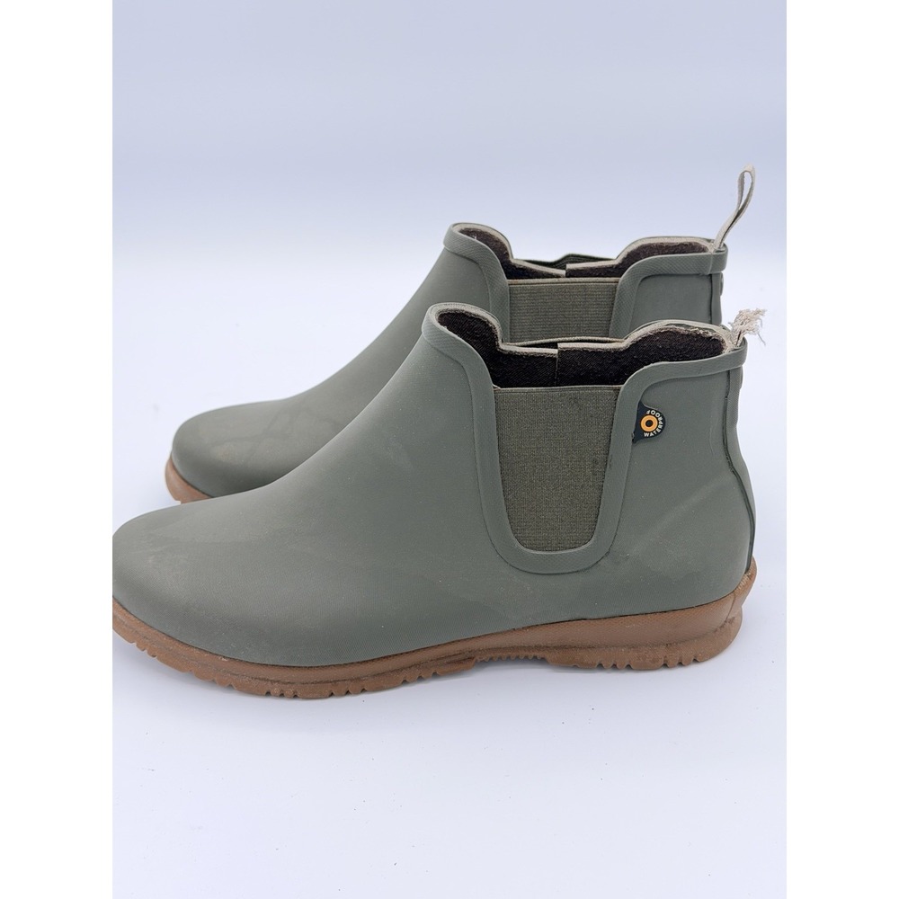 Bogs Sweetpea Chelsea Winter Women's Casual Boots, Olive, W7 Rain Garden